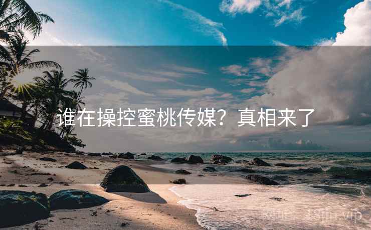 谁在操控蜜桃传媒？真相来了