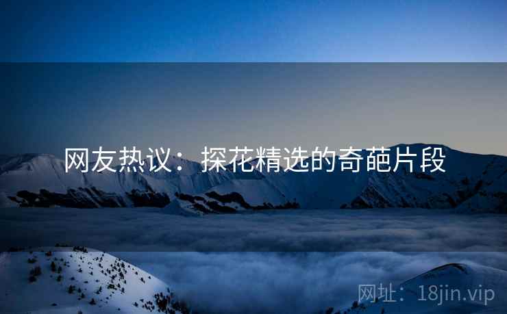网友热议：探花精选的奇葩片段