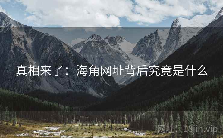真相来了:海角网址背后究竟是什么